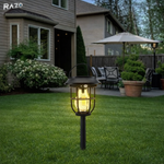 Set 4 lampi solare gradina cu incarcare automata RAZO, Rezistente exterior, LED, Iluminat ambiental exterior, 14,5x12,9x14,1 cm