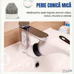 Perie electrica rotativa RAZO 9 in 1, 25W, Brat telescopic, 9 capete interschimbabile, Reincarcabila USB Type-C, Curatare baie, bucatarie