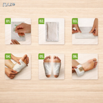 Set 10 pachete plasturi detox pentru picioare RAZO, Efect relaxant, Revitalizare, Utilizare nocturna, Somn odihnitor, 100 bucati