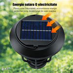Set 4 lampi solare gradina cu incarcare automata RAZO, Rezistente exterior, LED, Iluminat ambiental exterior, 14,5x12,9x14,1 cm