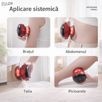 Set 4 aparate electrice de masaj anticelulitic RAZO tip ventuza, Incalzire 38–50°C, 2 nivele putere, Incarcare Type-C, Ecran tactil