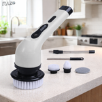 Perie electrica rotativa RAZO 9 in 1, 25W, Brat telescopic, 9 capete interschimbabile, Reincarcabila USB Type-C, Curatare baie, bucatarie