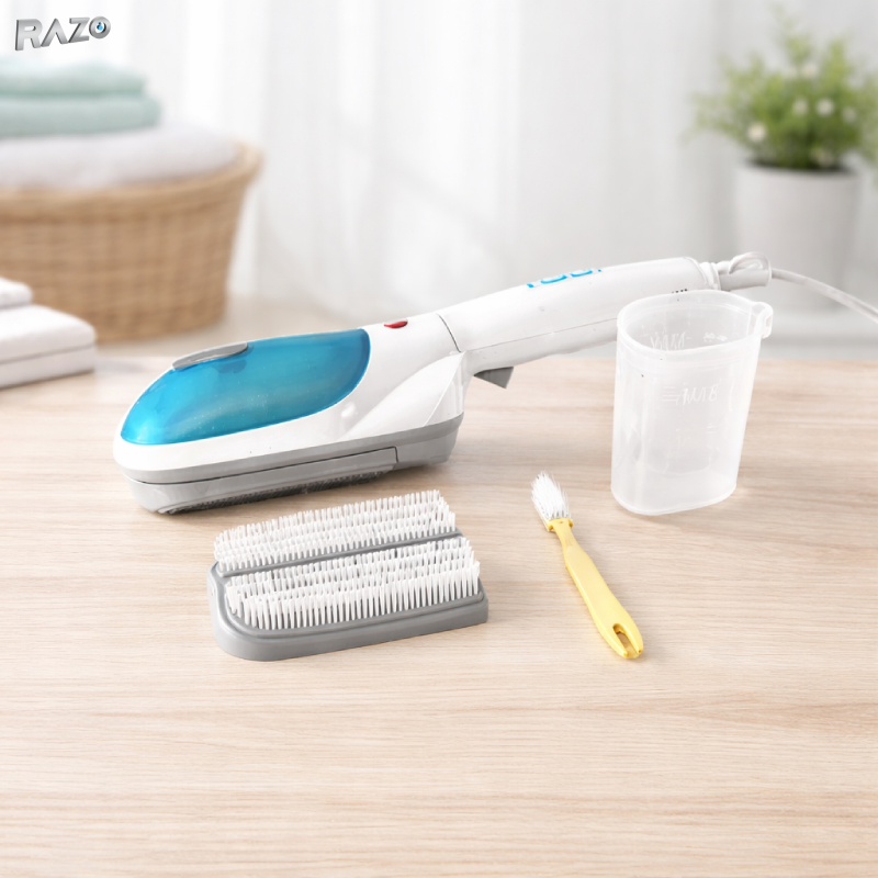 Aparat de calcat vertical cu aburi Genius RAZO, portabil, ideal pentru haine, perdele si tapiterie