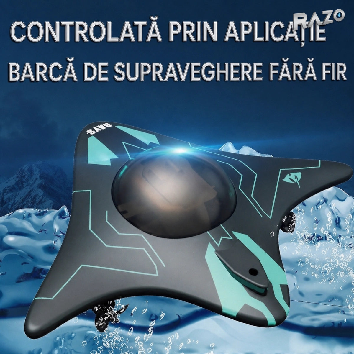 Barcă electrică cu cameră și transmisie în timp real, model Aoying 777-273 - imagine produs 8