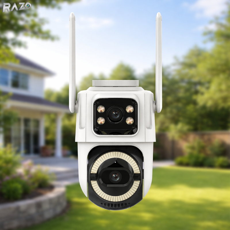 Camera supraveghere IP66 WiFi 6MP RAZO, Exterior interior, Vedere nocturna color, Detectie miscare, Tracking uman, Audio bidirectional, Rezistenta, Monitorizare telefon