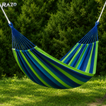Hamac din bumbac RAZO, Confortabil, Stabil, Bumbac respirabil, Portabil, Usor de montat, Design rustic multicolor, 190x100 cm
