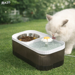 Dispenser automat apa animale 3L RAZO, Filtrare, Alimentare USB, Silentios, pentru pisici, caini, 11x31x17 cm, Alb