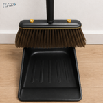 Set matura si faras cu maner lung RAZO, Metal rezistent, Design modern, pentru curatenie eficienta, Negru