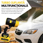 Suflanta portabila cu 2 acumulatori RAZO, Wireless, Incarcator, Geanta transport, Motor puternic, Multifunctionala