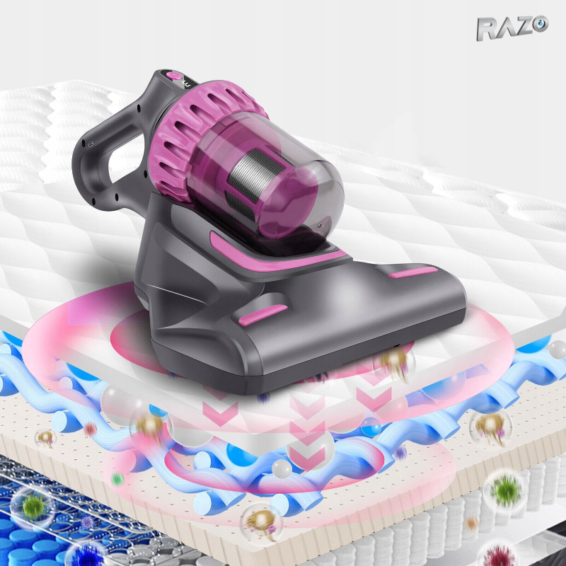 Aspirator vertical 2 in 1 cu UV-C RAZO, Filtrare HEPA, 100W, pentru saltele, canapele, textile