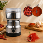 Rasnita electrica cafea si condimente 80W RAZO, Bol inox, Lama metalica, Macinare rapida, Protectie supraincarcare, Utilizare sigura, Design compact