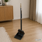 Set matura si faras cu maner lung RAZO, Metal rezistent, Design modern, pentru curatenie eficienta, Negru