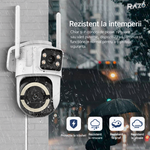 Camera supraveghere IP66 WiFi 6MP RAZO, Exterior interior, Vedere nocturna color, Detectie miscare, Tracking uman, Audio bidirectional, Rezistenta, Monitorizare telefon