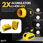 Suflanta portabila cu 2 acumulatori RAZO, Wireless, Incarcator, Geanta transport, Motor puternic, Multifunctionala