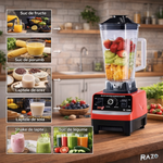 Blender Profesional de bucatarie 2 in 1 RAZO, Multifunctional , 2.5L, Motor din cupru, 15 viteze, 4500W, Zdrobire Gheata, Autocuratare