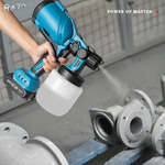 Pistol de vopsit electric portabil Li-Ion RAZO, Pulverizare reglabila, Rezervor vopsea inclus, Aplicare uniforma, Design ergonomic, Multifunctional