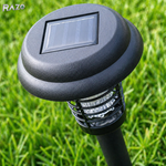 Lampa solara LED si UV anti tantari 2 in 1 RAZO, Iluminare alba, Eliminare insecte cu functie automata, Alimentare solara fara cabluri, Autonomie ridicata, Design rezistent