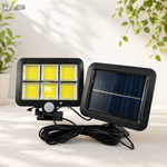 Lampa solara 260LM cu senzor de miscare RAZO, Telecomanda, Rezistenta la apa, Iluminare automata, Incarcare solara, LED, Activare inteligenta pe timp de noapte, Design durabil