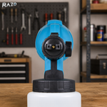 Pistol de vopsit electric portabil Li-Ion RAZO, Pulverizare reglabila, Rezervor vopsea inclus, Aplicare uniforma, Design ergonomic, Multifunctional