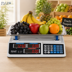 Cantar electronic 40kg RAZO, Afisaj LED, Functie calcul pret, Cantarire precisa, Platforma inox rezistenta, Afisaj dublu pentru greutate pret si total