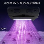 Aspirator vertical 2 in 1 cu UV-C RAZO, Filtrare HEPA, 100W, pentru saltele, canapele, textile