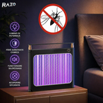 Lampa anti tantari UV portabila RAZO, Reincarcabila Type C, Baterie 4000mAh, Silentioasa, Fara substante chimice, Functie iluminare ambientala, Design compact cu agatatoare