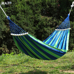 Hamac din bumbac cu distantiere lemn RAZO, Confortabil, Stabil, Bumbac respirabil, Portabil, Usor de montat, Design rustic multicolor, 190x100 cm
