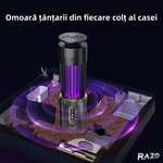 Lampa anti tantari cu iluminare RAZO, 3 temporizatoare, Reincarcabila USB, Captare insecte prin lumina UV, Fara substante chimice, Functionare silentioasa, Design compact