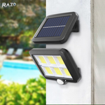 Lampa solara 260LM cu senzor de miscare RAZO, Telecomanda, Rezistenta la apa, Iluminare automata, Incarcare solara, LED, Activare inteligenta pe timp de noapte, Design durabil
