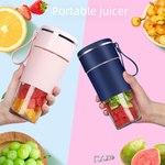Blender portabil reincarcabil RAZO, Design compact, Usor de transportat, Utilizare rapida oriunde, 450 ml, Albastru inchis