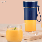 Blender portabil reincarcabil RAZO, Design compact, Usor de transportat, Utilizare rapida oriunde, 450 ml, Albastru inchis