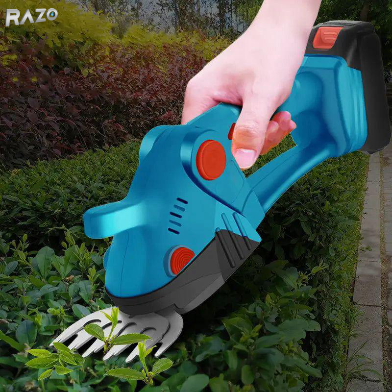 Foarfeca electrica 2 in 1 pentru gradina RAZO, Acumulator 48V, Taiere precisa cu lame interschimbabile, 2 Acumulatori, Design ergonomic, Portabila fara fir