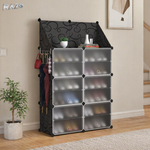 Organizator dublu pantofi cu suport accesorii RAZO, 12 compartimente, Montaj rapid, Material rezistent, Impermeabil