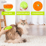 Perie 3 in 1 pentru animale de companie RAZO, Pulverizare, Masaj, Perie pentru pisici, caini, Reincarcabila USB