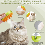 Perie 3 in 1 pentru animale de companie RAZO, Pulverizare, Masaj, Perie pentru pisici, caini, Reincarcabila USB