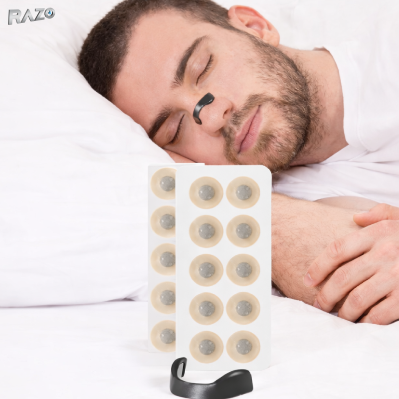Dilatator nazal anti-sforait RAZO, Set 15 bucati, Respiratie imbunatatita, Reutilizabil