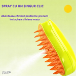 Perie 3 in 1 pentru animale de companie RAZO, Pulverizare, Masaj, Perie pentru pisici, caini, Reincarcabila USB