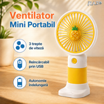 Mini ventilator portabil RAZO, Baterie reincarcabila USB compact, Racorire rapida, Flux de aer constant, Design usor, Silentios, Consum redus, Model fructe