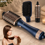 Perie electrica 3 in 1 pentru coafat parul 1200W RAZO, 3 accesorii, Uscare, indreptare si ondulare rapida, 3 trepte temperatura, 2 viteze, Protectie supraincalzire, Design ergonomic, Cablu rotativ 360