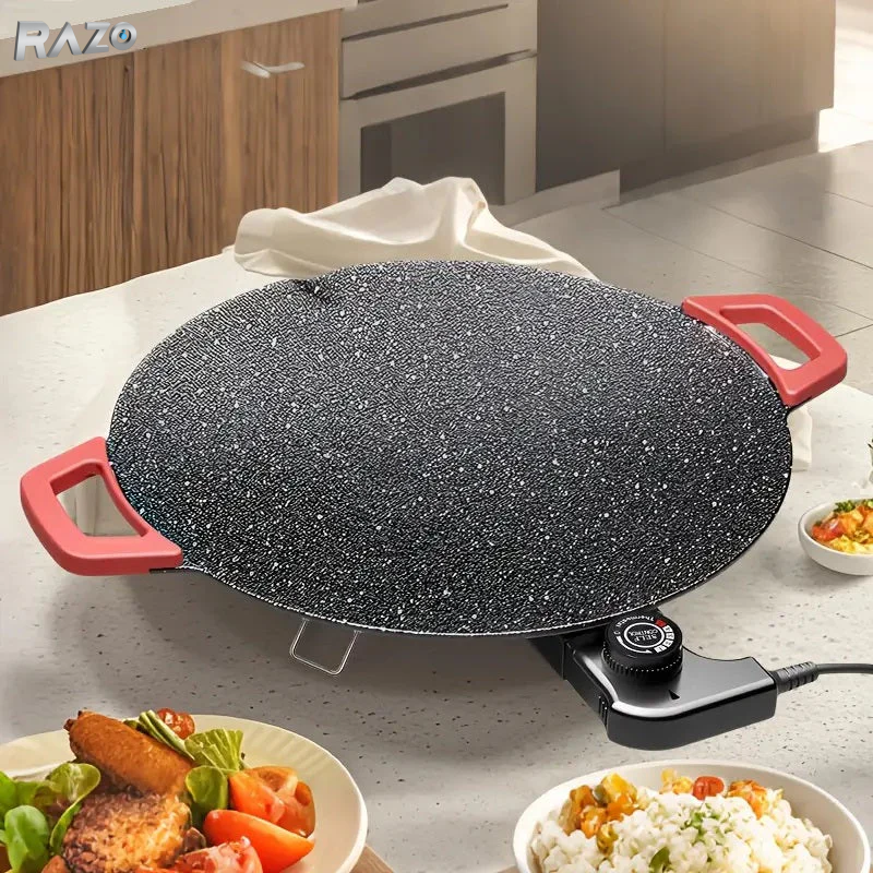 Plita japoneza electrica multifunctionala 1800W RAZO, Suprafata antiaderenta, Incalzire uniforma, Design compact, Usor de curatat, Manere laterale, Picioare anti alunecare, Ideala pentru uz zilnic