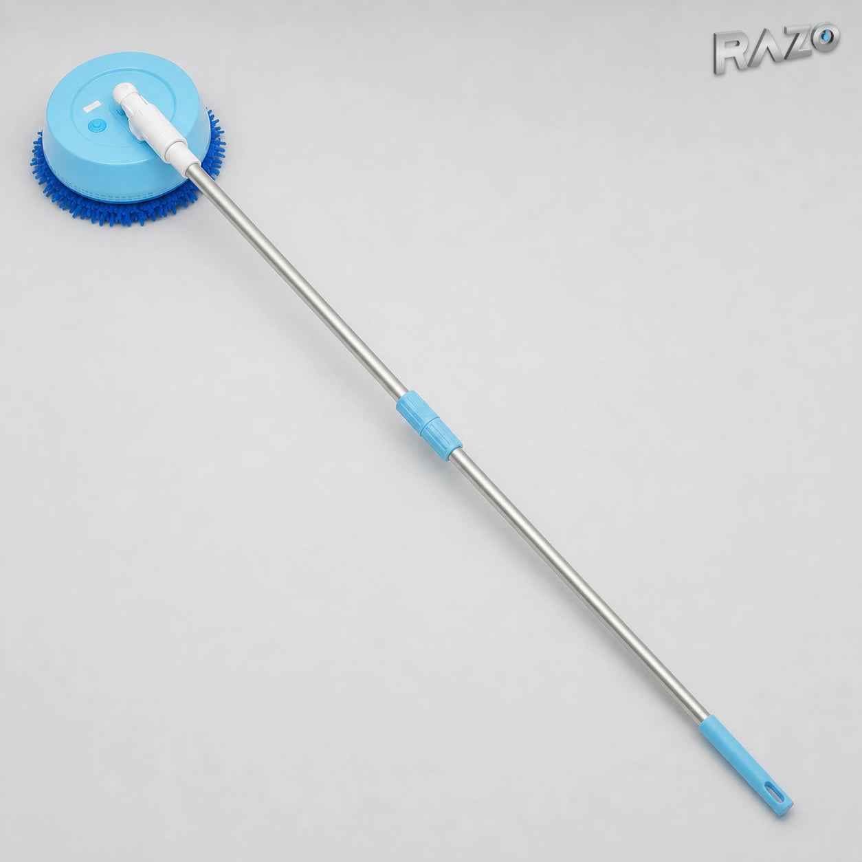 Perie electrică pentru geamuri XM98 cu mâner telescopic, alb și bleu - imagine produs 1