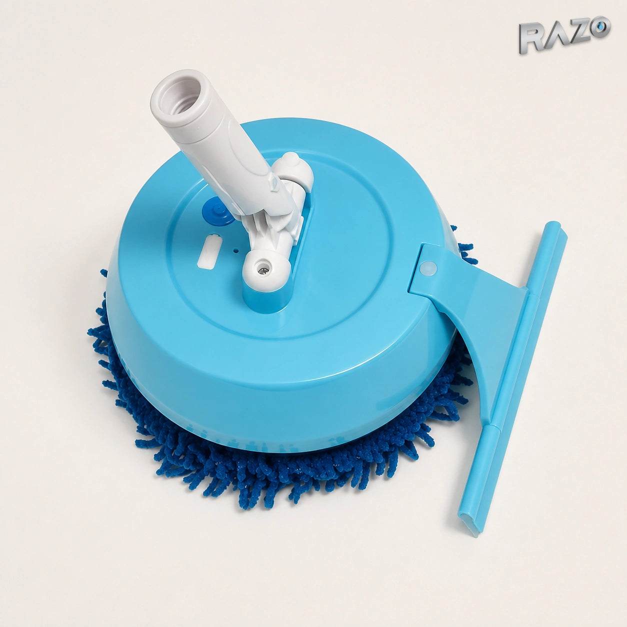Perie electrică pentru geamuri XM98 cu mâner telescopic, alb și bleu - imagine produs 4