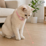 Jucărie laser tip zgardă pentru pisici, roz, model 92001 - imagine produs 2