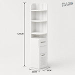 Dulap vertical din PVC cu 3 polițe și 2 sertare, Alb - imagine produs 3