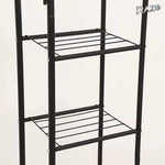 Suport de haine RAZO din fier, cu două bare, 58 kg, 120 × 49 × 160 cm, negru - imagine produs 2