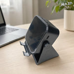 Suport RAZO pentru telefon cu boxă Bluetooth, reglabil, 15 × 13 × 10 cm, negru - imagine produs 3