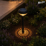 Lampă solară multicoloră pentru grădină RAZO XF2011, Neagră