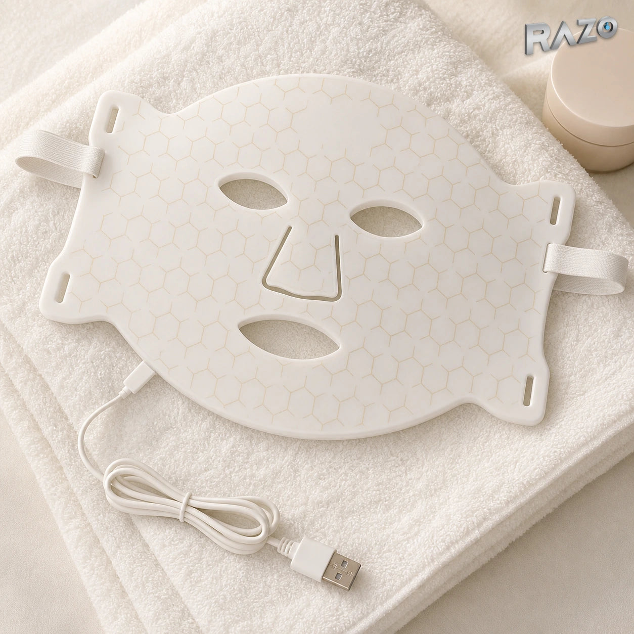 Mască facială LED SunTec cu alimentare USB - imagine produs 2