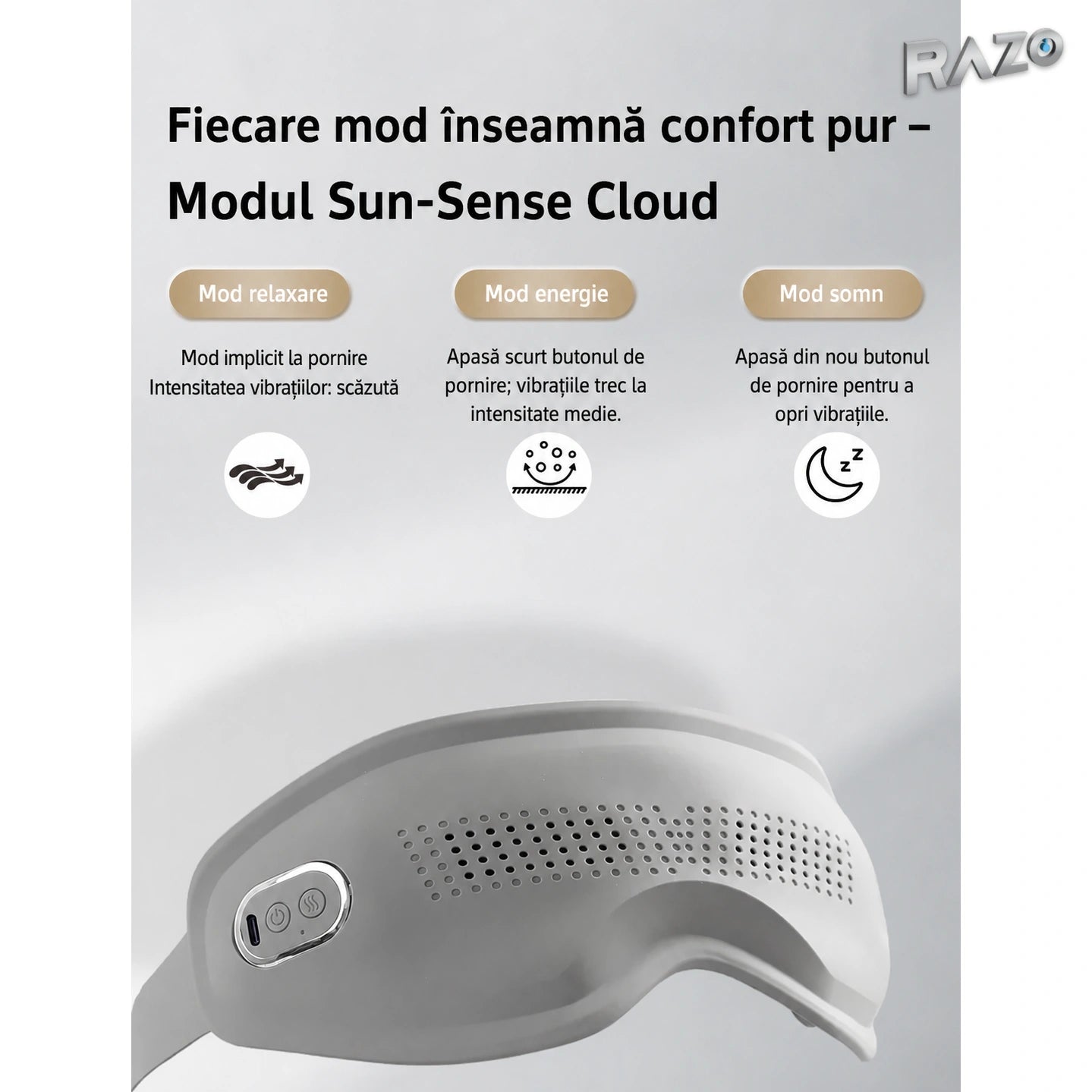 Mască pentru ochi din silicon reîncărcabilă MD-9912 - imagine produs 6