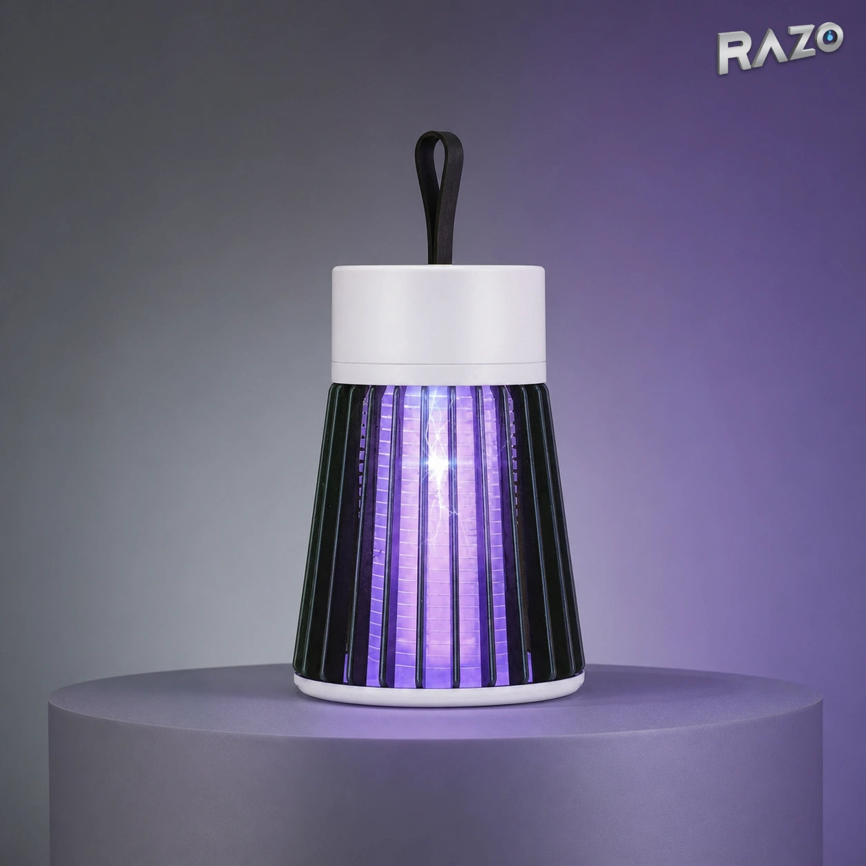 Lampă portabilă anti-țânțari YL-002, LED 365 nm, 3 W, DC 5 V–1 A, încărcare USB, alb-verde - imagine produs 5